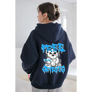 Uygun Tarz Free Grafiti Sırt Baskılı Sweatshirt