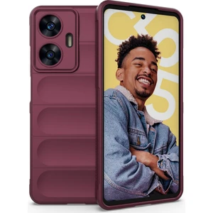 Case Street Realme C55 Kılıf Optimum Mat Kamera Korumalı Silikon Mürdüm
