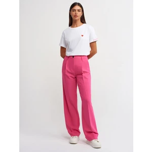 71155 Yüksek Bel Uzun Pantolon-Fuşya