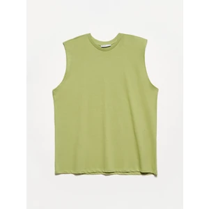 30313 Kolsuz Oversize Uzun Tshirt-Çağla