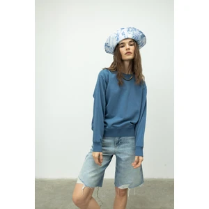 Bisiklet Yaka Basic Şardonsuz Sweatshirt
