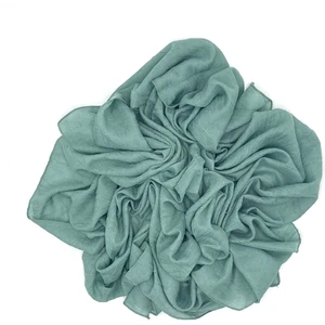 Naz İpek Pamuklu Bambu Kraş Eşarp Yüksek Kalite Yazma 100X100CM Overloklu