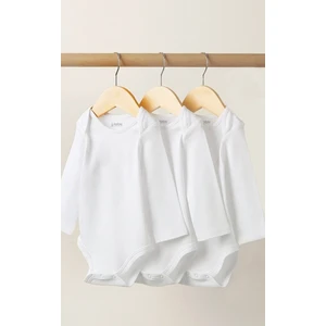 %100 Organik Pamuk 3lü Uzun Kollu Bebek Body
