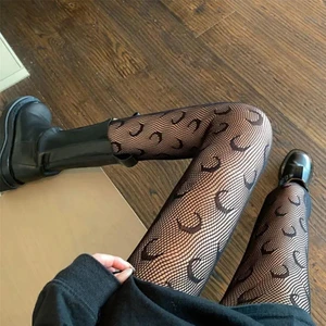Touz Moda Punk Gothic Lolita Ay Desenli Ithal Fileli Külotlu Çorap