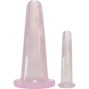 Silikon Yüz Masaj Kupa Seti  2'li Mor Renk