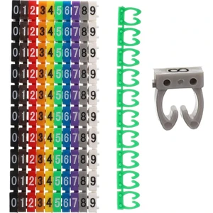 0-9 Dijital Kodlu Renkli Kablo Işaretleyici 1,5mm