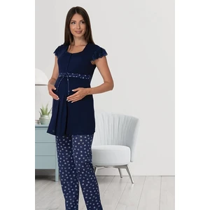Lohusa Pijama Takımı Lacivert - 6012