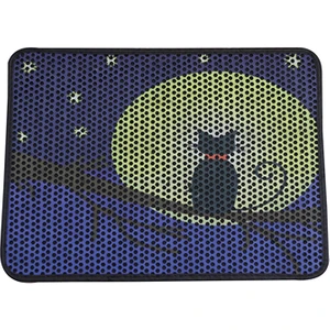 North Whiskers Kedi Desenli Tuvalet Önü Paspası