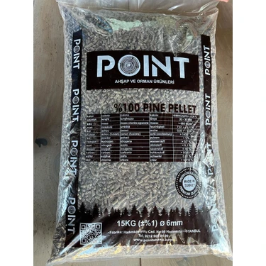Point Palet Point 6 mm 15 kg Pelet Yakıtı %100 Doğal Çam