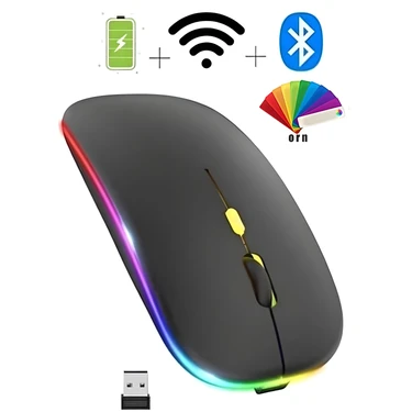 Ulu Bilgisayar Orn Kablosuz Fare Wireless Bluetooth Mouse 4 Tuşlu Renk Sessiz Şarj