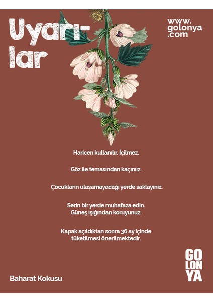 Baharat Kokulu Kolonya - 250 ml Cam Şişe