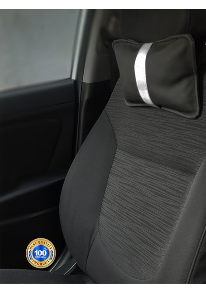 Mazda 6 Koltuk Boyun Yastığı Beyaz Şerit 2 Adet