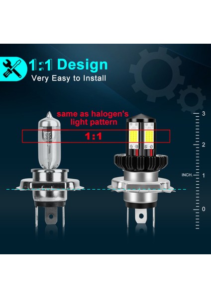 Far Ampulleri LED 1200LM 6000K BA20D (Yurt Dışından)