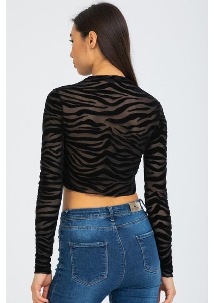 Desenli Tül Transparan Body