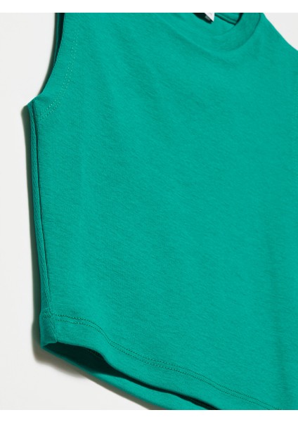 30125 Crop Top-Yeşil