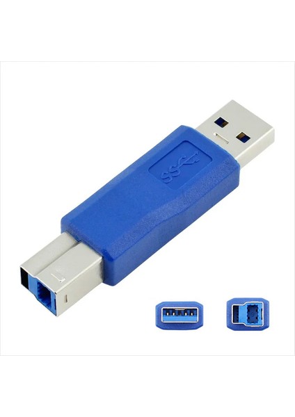 Mavi Ay Bilişim USB 3.0 Erkek To USB B Çevirici Dönüştürücü Konnektör