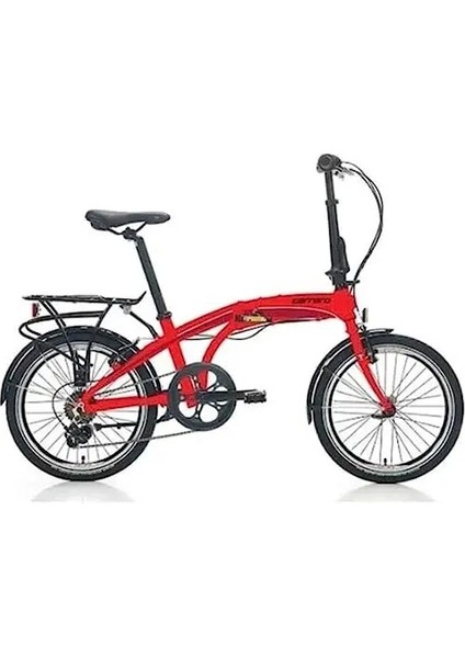 Flexi 106 20 Jant 6 Vites 32 cm Katlanır Bisiklet -Kırmızı-Siyah-Beyaz