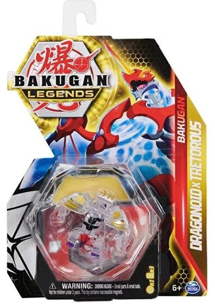 Spin Master Bakugan Legends Çekirdek Topu 6066093 20140514 Dragonoid Tretorous (Gri),figür Oyuncak