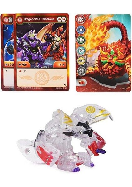 Spin Master Bakugan Legends Çekirdek Topu 6066093 20140514 Dragonoid Tretorous (Gri),figür Oyuncak