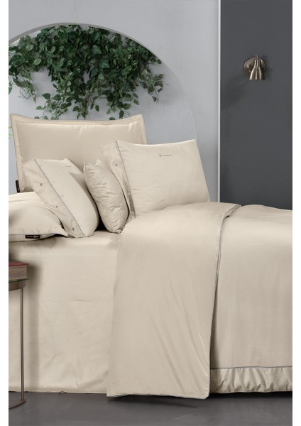 Voronej Krem Çift Kişilik Pamuk Saten 300 Tc Nevresim Takımı modelleri