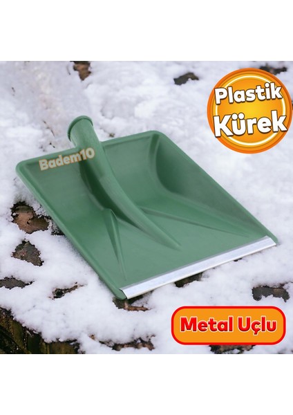 Plastik Koyu Yeşil 33X38 cm Kürek Faryap Kar Küreme Küreği Ahır Gübre Hayvan Pisliği Temizleme