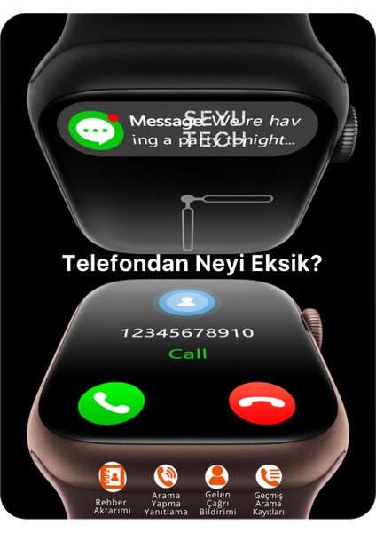 Watch 9 Mini 41 mm Tüm Telefonlara Uyumlu Akıllı Saat