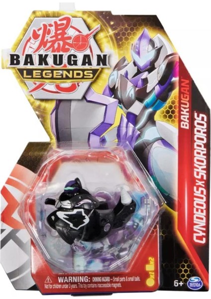 Spin Master Bakugan Legends Çekirdek Topu 6066093 20140519 Cyndeous Skorporos (Siyah),figür Oyuncak