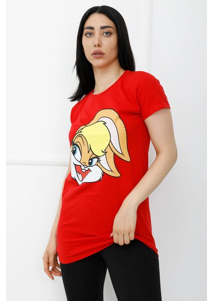 Butik Mine Bunny Baskılı Tshirt Kırmızı - 310.623.