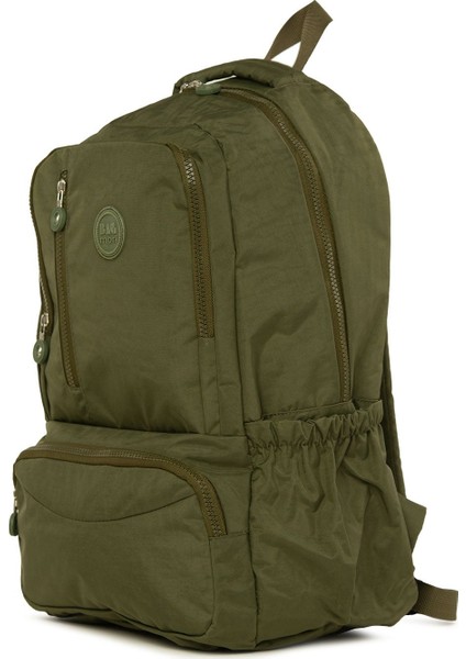 Haki Oval Cepli Dik Fermuarlı Büyük Paraşüt Sırt Çantası fiyatları