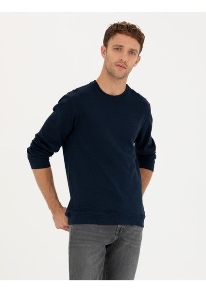 Pierre Cardin Erkek Koyu Lacivert Regular Fit Sweatshirt 50279557-VR100