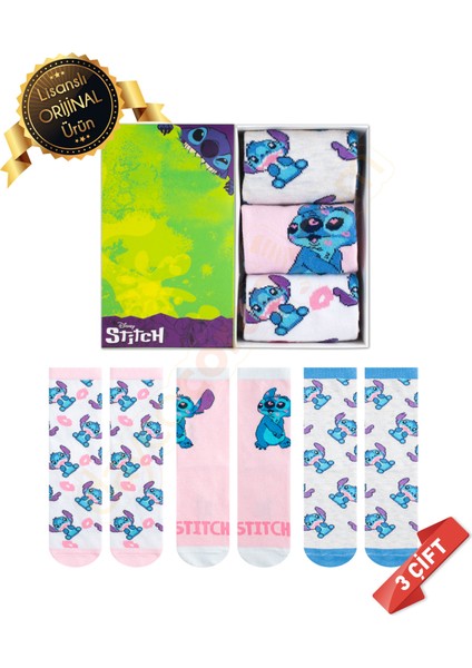 Kutulu Stitch Desenli Lisanslı Orijinal Stitch Çorabı - 36-40 - NW1061-DL15650206-STC fiyatları