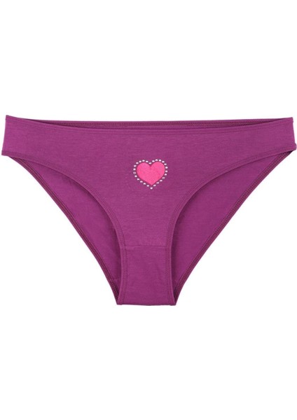 Kadın Pamuklu Taş Baskılı 7 Li Slip Külot Set - KTS2088