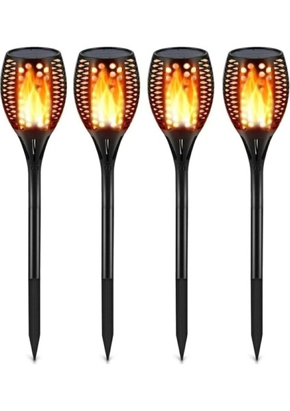 96 LED Alev Efektli Solar Lamba Dekoratif Bahçe Aydınlatma modelleri