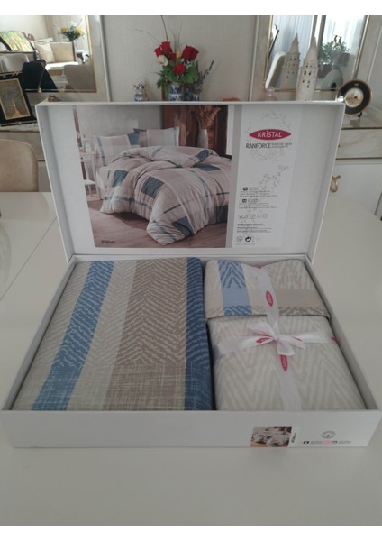 Ranforce Atlas Mavi Çift Kişilik Nevresim Takımı fırsatları