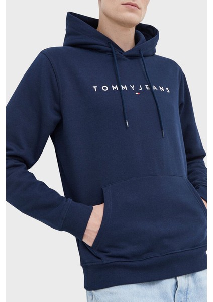 Tommy Jeans Pamuklu Regular Fit Kapüşonlu Sweat Erkek Sweat DM0DM17985 C1G