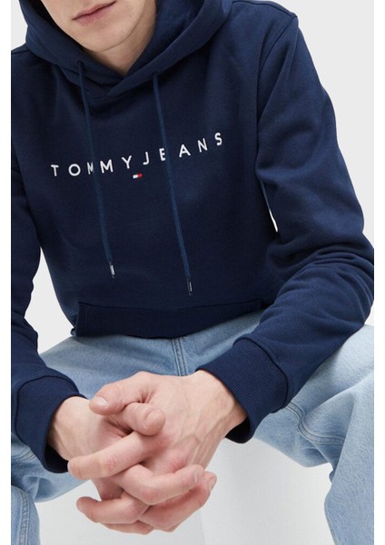 Tommy Jeans Pamuklu Regular Fit Kapüşonlu Sweat Erkek Sweat DM0DM17985 C1G