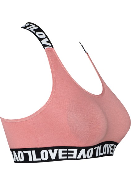 Pamuklu Love Lastik Çapraz Askılı Pedli Kadın Büstiyer modelleri