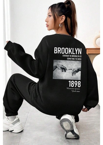 Only Trendwear Unisex 1898 Baskılı Bisiklet Yaka Eşofman Takımı