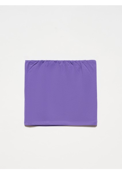 20668 Taş Baskılı Crop Top-Mor fiyatları