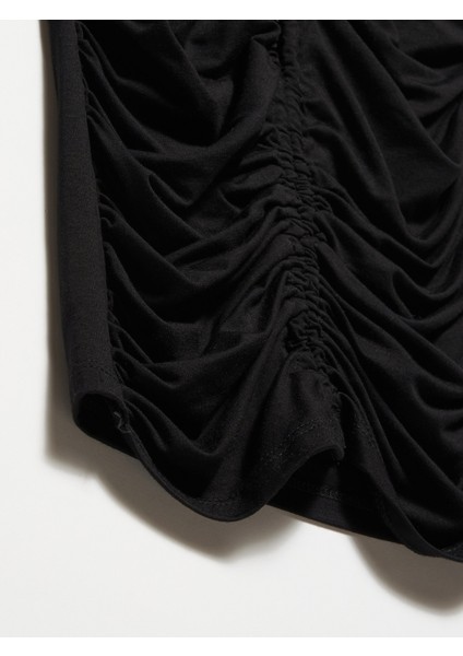 20709 Bağcıklı Crop Top-Siyah modelleri