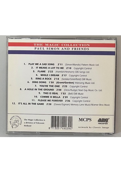 Paul Simon And Friends CD (Orjinal 1990 Dönem Baskı)