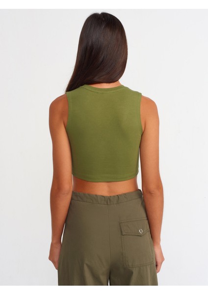 30125 Crop Top-Haki