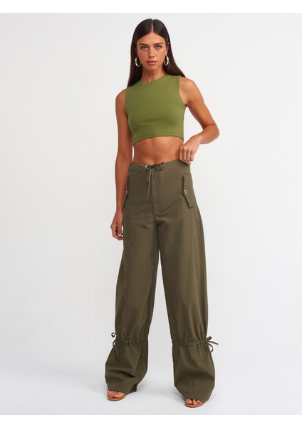 30125 Crop Top-Haki