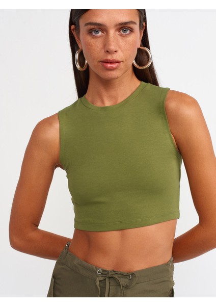 30125 Crop Top-Haki