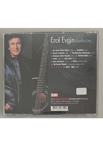 Erol Evgin Ibadetim CD (Orjinal Dönem Baskı)