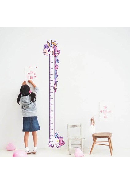 Sevimli Unicorn Ahşap Kaliteli Çocuk Odası Boy Ölçer Dekor fiyatları