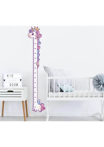Sevimli Unicorn Ahşap Kaliteli Çocuk Odası Boy Ölçer Dekor fırsatları