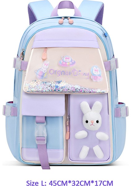 Geçirmez Büyük Kapasiteli Ilkokul Sırt Çantası - Mor (Yurt Dışından)