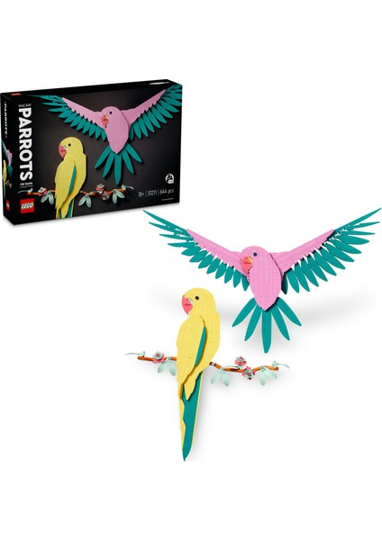 ® Art Fauna Koleksiyonu Macaw Papağanları 31211 - Yetişkinler için Koleksiyonluk ve Sergilenebilir Tablo Yapım Seti (644 Parça)