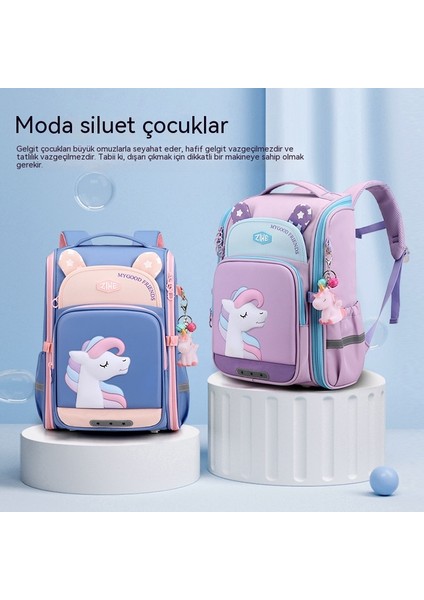 Çocuk School BAGS3D Uzay Paketi Karikatür Ilkokul Öğrencisi Okul Çantası Omurga Kız Ilkokul (Yurt Dışından)